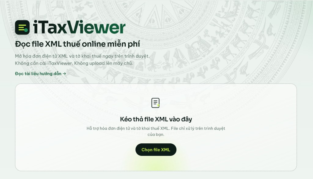 Minh họa đọc tờ khai XML trên trình duyệt với iTaxViewer Online
